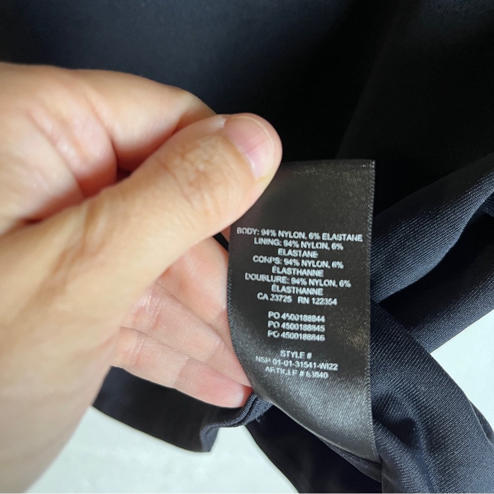 Babaton Aritzia Black Short Sleeve Crop Top XL Casual Neutral Minimalist Capsule - Picture 5 of 7